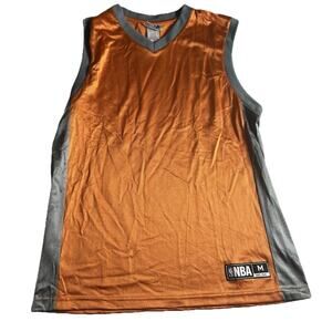 NBA Hardwood Mens Blank NBA Jersey Orange Medium